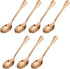 uxcell 7Pcs Stainless Steel Shell Shape Coffee Spoon Tableware Dessert Spoons Stirring Mixing Spoon for Tea Coffee Cake Sugar, 5 Inch Rose Gold...