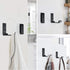 6PCS Folding Coat Hooks, Matte Black Wall Hooks for Hanging Coats Bathroom Towel Hooks Hardware Heavy Duty Aluminum Alloy Robe Hooks Wall Mounted ...