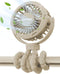 Mini Portable Baby Stroller Fan,3 Speed Personal Handheld Fan,Battery Operated Rechargeable 360° Flexible Tripod Cooling Fan, Suitable for Car Sea...