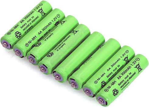 12 Packs 1.2V AA 300mAh Ni-MH Rechargeable Batteries for Solar Lights (AA Size)...