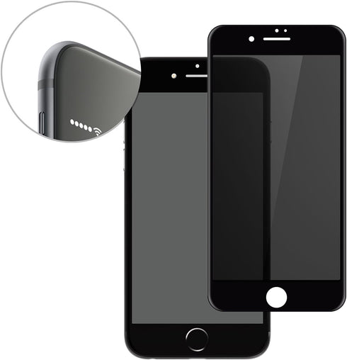 TECHO Privacy Screen Protector for iPhone 8 Plus 7 Plus, Anti Spy 9H Tempered Glass, Edge to Edge Full Cover Screen Protector Film [Anti-Fingerpri...