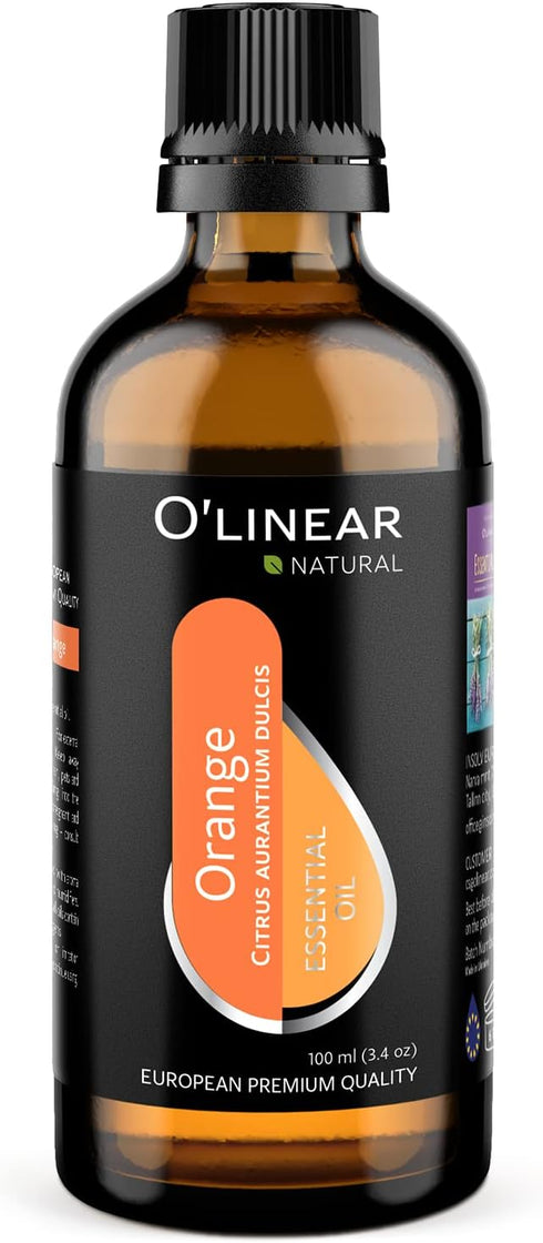 O'Linear Orange Essential Oil for Diffuser Air Humidifiers, 3.4 Fl Oz, Pure, Scented, Aromatherapy...