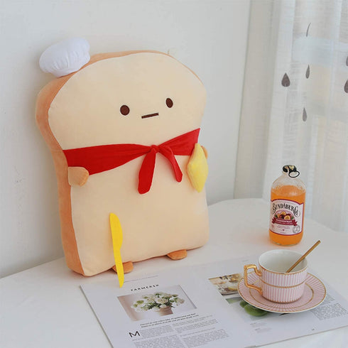 ARELUX 17.7in Funny Toast Bread Pillow,Cute Bread Shape Plush Hugging Pillow,Soft Toast Food Sofa Cushion for Home Decor,Plush Toy Gifts for Kids ...