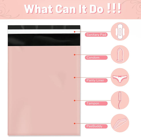 Feminine Sanitary Disposal Bags,100Pcs Personal Disposal Bags for Feminine Hygiene Disposal Bags, Discreet Tampons,Sanitary Pads, Napkins, Panty L...