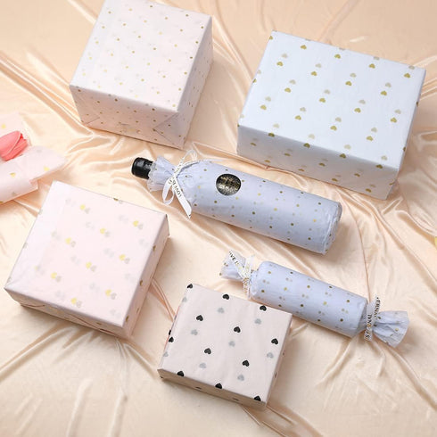 Black and White Tissue Paper, Heart Pattern Flowers Wrapping Paper Sheets Anniversary Bouquet Packaging Materials 28pcs Clothes Packing DIY Crafts...