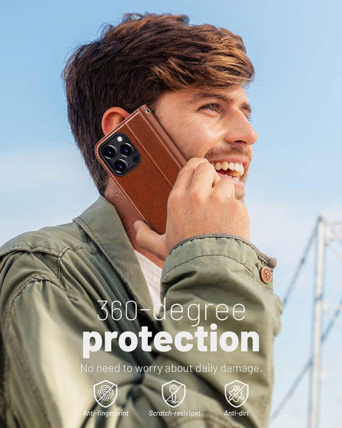 OCASE Compatible with iPhone 15 Pro Max Case Wallet Case, PU Leather Flip Folio Case with Card Holders RFID Blocking Kickstand Shockproof Phone Co...