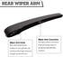 Rear Wiper Arm Blade Nut Set Replacement for Buick Encore,Chevrolet Chevy Trax(Tracker) 2013-2022 Traverse 2018-2023, Rear Wiper Cover Accessories...