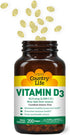 Country Life Vitamin D3 2500 IU Soft Gels, Larger, 200 sg, 200 Count...