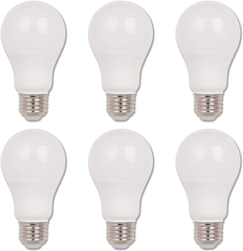 Westinghouse 5312720 5312700 9.5 (60 Watt Equivalent) Omni A19 Bright Energy Star LED Light Bulb, Medium Base, 6-Pack, 6 Count (Pack of 1), Warm W...