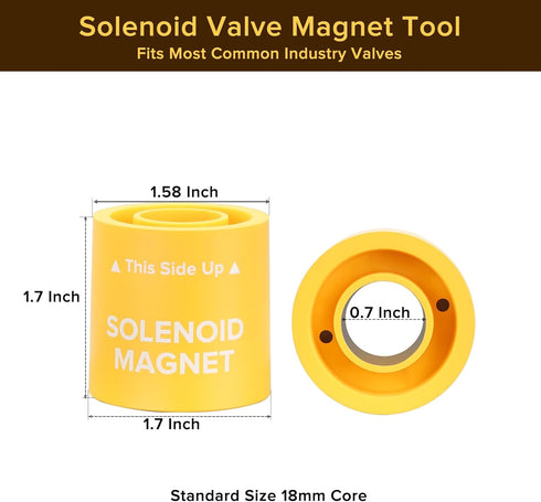 Solenoid Magnet Tool, TLMKC 18 Solenoid Tester Magnet Tool for Purge Valve Solenoid, Solenoid Tester for 18mm Universal Industrial Solenoid Valve...