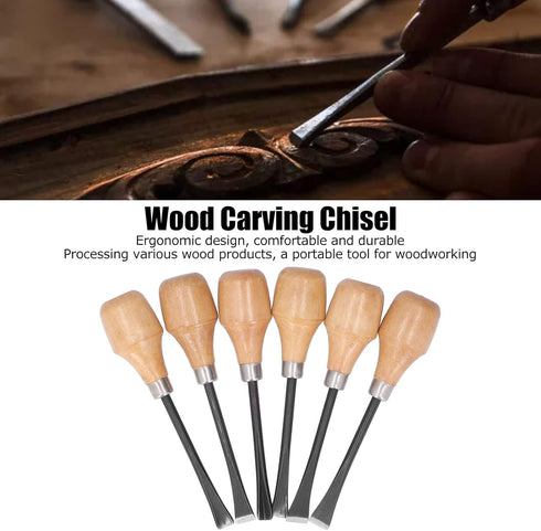 Hand Carving Tool Set, Gouges and Woodworking Chisel Set Wood Carving Chisel Set Kit Sculpture Hand Tools Hemispherical Handle DIY Art Craft Acces...