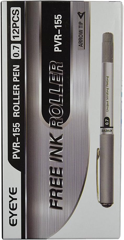 Black Liquid Ink Rollerball Pen, Fine Tip Pens Bullet Nib 0.5mm Black Ink?Smooth Writing Rollering Writing Pen, 12 Pack Office Bulk Pens...