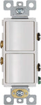 Broan-NuTone P2RW Two-Rocker Wall Control Switch for Bathroom Exhaust Fan, White, 2......