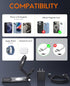 3-in-1 Wireless Charging Station for iPhone 15/14/13/Plus/Pro/Pro Max/12 & AirPods 3/2/Pro & Apple Watch & Mag-Safe Case, 18W Foldable Fast Magnet...