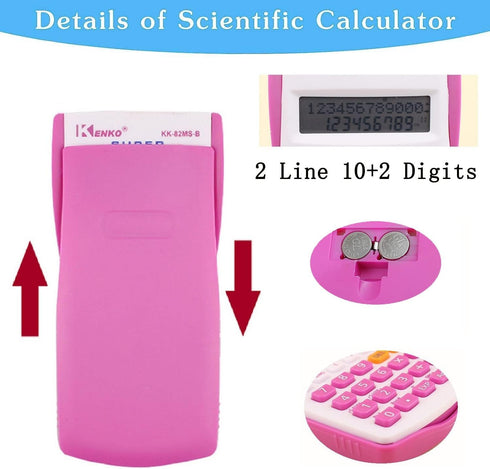 Scientific Calculators Desktop, Scientific Calculators for Students, Scientific Calculator 240 Functions 2 Line 10+2 Digits, Desk Math Calculator ...