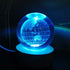 3D Crystal Earth Ball Light with Colorful LED Light Base,Valentine's Day Gift,Color Changing Table Lamp with Remote,Unique Gift for Kids,Girlfrien...