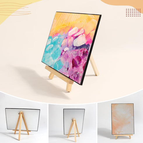 9.4 in Wooden Easel Stand for Painting, Canvases, Art, Crafts, Tabletop Easels, Small Wood Table Top Paint Tripod Station for Kids Adults, Portabl...