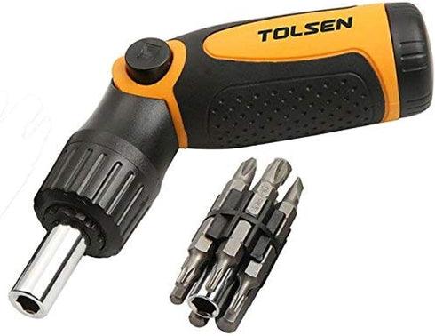 Tolsen Ratchet Screwdriver Set 14 Piece Slotted Pozi Torx Head...