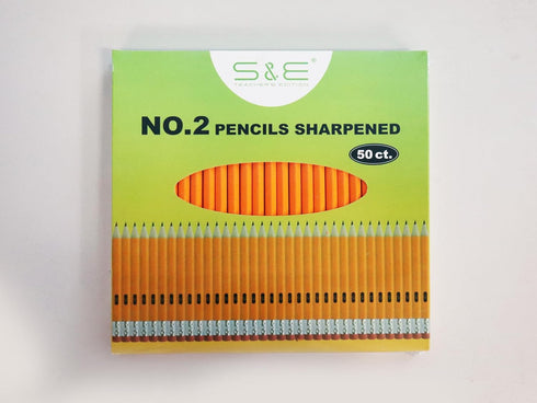 S & E TEACHER'S EDITION 50Pcs Wooden Pencils with Eraser Tops, Wood Pencil, Pre-sharpened Pencils with Eraser top, 2 HB Pencil for Writing Drawing...