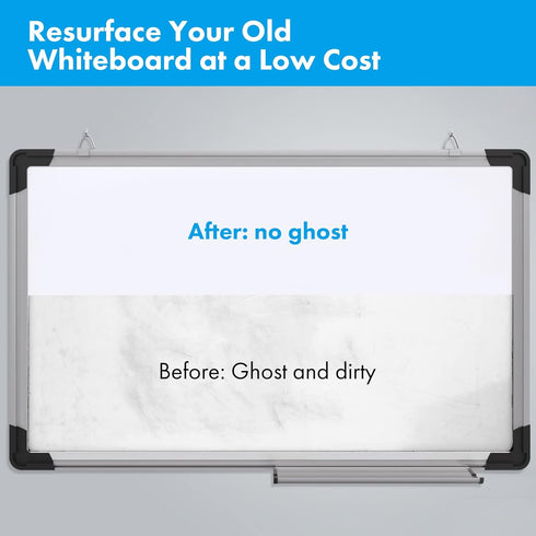 HAMIGAR Whiteboard Sticker for Wall 17.7" x 78.7" Whiteboard Wallpaper Peel and Stick, White Board Stick On Wall, Dry Erase Contact Paper Adhesive...