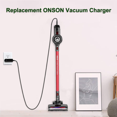 Vauum Charger Compatible with Onson C17 D18 D18E Pro Portable Handheld Stick Cordless Vacuum Cleaner Replacement for Onson ON-XCQ-P01 Power Cord....