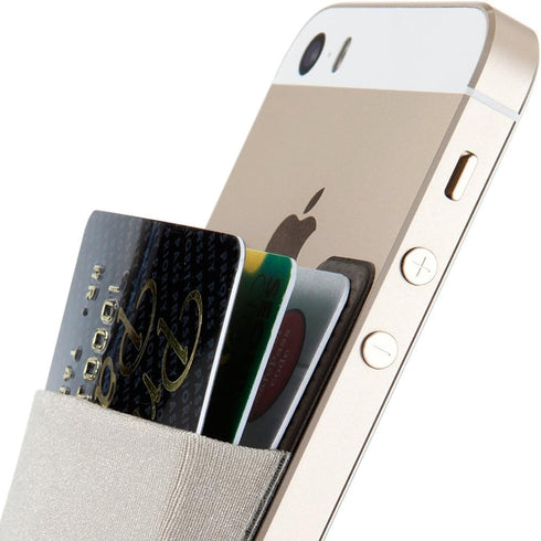 Sinjimoru Basic Cell Phone Wallet Stick on, Card Holder for Back of Phone Working as Adhesive Stretchy iPhone Wallet. Sinji Pouch Basic 2 Grey...