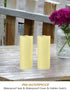 2-Pack Outdoor LED Pillar Candles with Timer and Remote - IP64 Waterproof Battery Operated 2x5 LED Pillar Candles Cream Body Wavy Edge...