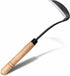 SHANFEEK Japanese Weeding Sickle Hoe Gardening Tools 13-Inch Weed Remover Tool High-Carbon Steel One-Piece Molding with Hard Solid Wood Handle(Sna...