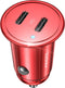 40W Car Charger Adapter, AINOPE Smallest USB C Car Charger Fast Charging, All Metal PD 3.0 Dual Port Car Charger, with LED Light Compatible with i...