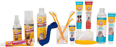 Arm & Hammer for Pets Tartar Control Kit for Dogs | Contains Toothpaste, Toothbrush & Fingerbrush | Reduces Plaque & Tartar Buildup | Safe for Pup...
