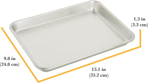 Chigcago Metallic Recyled Aluminum Small 9x13 Baking Sheet, Made With Recylced Aluminum, Perfect For Everyday Baking And Roasting Use...
