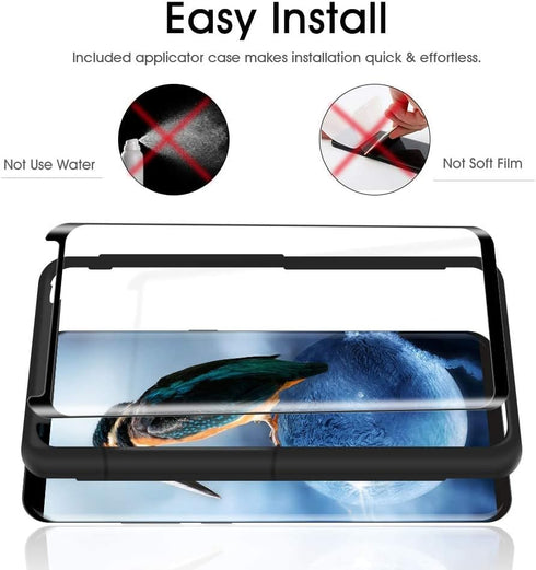 OTAO Galaxy S8 Screen Protector Tempered Glass (2 Pack), 3D Curved Dot Matrix Glass Screen Protector for Samsung Galaxy S 8 with Installation Tray...