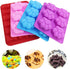 4 Pcs Silicone Candy Chocolate Molds, FineGood Puppy Dog Paw & Bone Shaped Ice Cube Trays Cookies Baking Pans for Making Frozen Dog Treats Soap Ba...