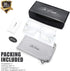 The Fresh Large Oversized Fashion Square Flat Top Sunglasses with Gift Box (4-Shiny Crystal, Clear/AR Coating)...