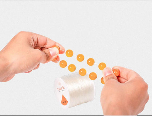 E-outstanding Beading Wire Stretch Thread 100m/Roll 0.8mm Elastic Crystal Line Cord String Rope for Jewelry Making Supply DIY Necklace Bracelet...