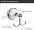 Design House Accessories Bathroom Hardware, Robe Hook, Polished Chrome and White...
