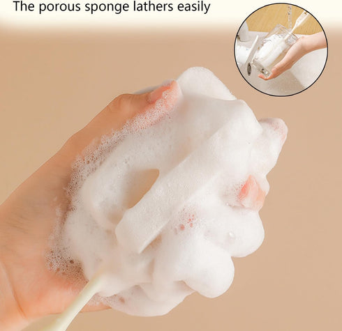 2Pcs Long Handle Bottle Brush Cleaner Flexible Reusable Bottle Cleaning Brush for Cups Mugs Water Bottles Wine Glasses Baby Bottles...