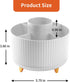 Desk Pencil Pen Holder, 5 Slots 360°Degree Rotating Pencil Pen Organizers for Desk, Desktop Storage Stationery Supplies Organizer, Cute Pencil Cup...