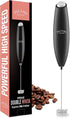 Powerful Milk Frother with Double Whisk, Handheld Electric Foam Maker, Hand Mixer Wand, Portable Mini Blender Foamer Stirrer for Coffee, Latte, Ma...