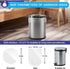 Bathroom 2 Gallon Small Trash Bags White Garbage Bags,78 Counts...