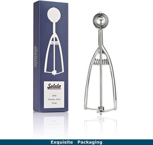 18/8 Stainless Steel Small Ice Cream Scoop Disher Melon Baller 0.6 Tablespoon...