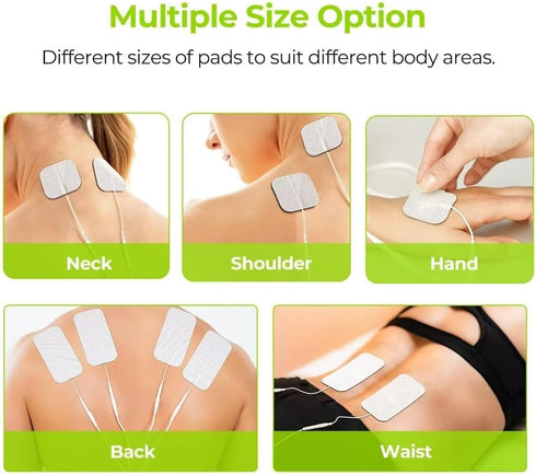 AUVON TENS Unit Replacement Pads Combination Set, 36 Packs 2 Sizes Electrodes for TENS Unit, Reusable and Latex Free Pigtail TENS Pads for Multipl...