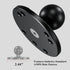 BRCOVAN 1'' Ball Mount Base with Aluminum Alloy AMPS Hole Round Plate & 1'' TPU Ball Adapter Compatible with RAM Mounts B Size 1 Inch Ball Double ...