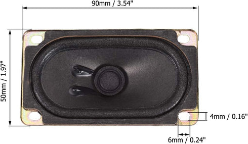 uxcell 5W 8 Ohm Micro Internal Speaker Magnet Loudspeaker 90x50mm 2pcs...