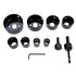 11pcs Hole Saw Drill Bit Kit 3/4"(19mm) - 2-1/2" (64mm), with Carbon Steel Saw Blades, Mandrels, Drill Bit, Hex Key, Ideal for Soft Wood, Plywood,...