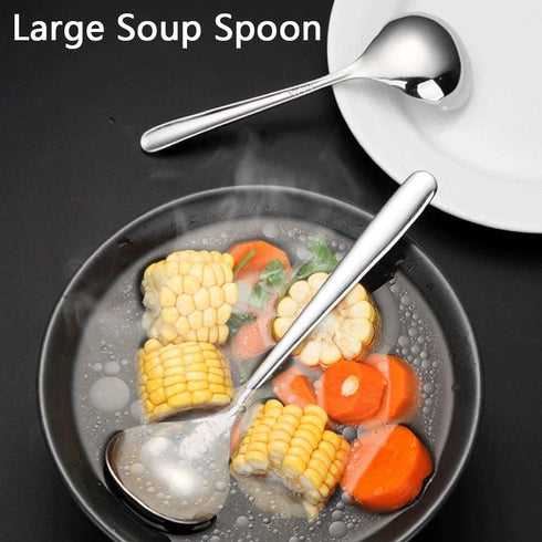 18/8 Stainless Steel Mini Ladle Deep Soup Spoon - 6.7inch (4 Packed)...