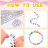 XIMISHOP 1400pcs Round Letter Beads for Jewelry Making,31 Style White A-Z Alphabet Acrylic Beads Kits Heart Beads for Bracelets Making (4 * 7mm)...