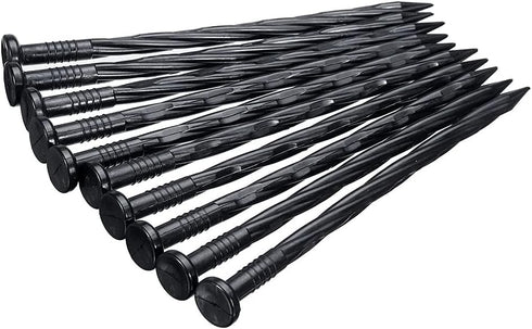 Plastic Landscape Anchoring Spikes 25 Pcs 8 Inch Nylon Spiral Landscape Spikes for Yard, Garden Lawn, Weed Barriers, Artificial Turf, Tent...