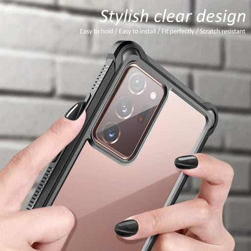 Dexnor for Galaxy Note 20 Ultra Case with Screen Protector Clear 360 Full Body Rugged Protective Shockproof Hard Back Cover Heavy Duty Defender Bu...