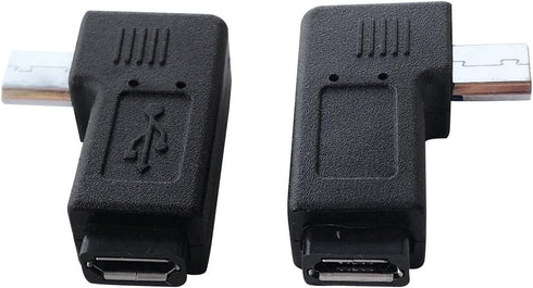 1 Pair Right Left 90 Degree Angle Micro USB Male to Micro USB Female Adapter...